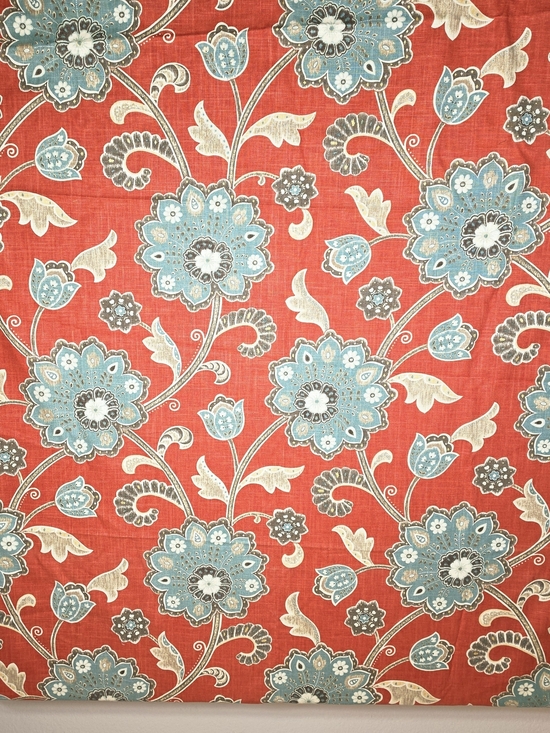 Braemore Other - Braemore Floral Print Upholstery fabric in Coral and Teal About 2 Yards 54" Wide